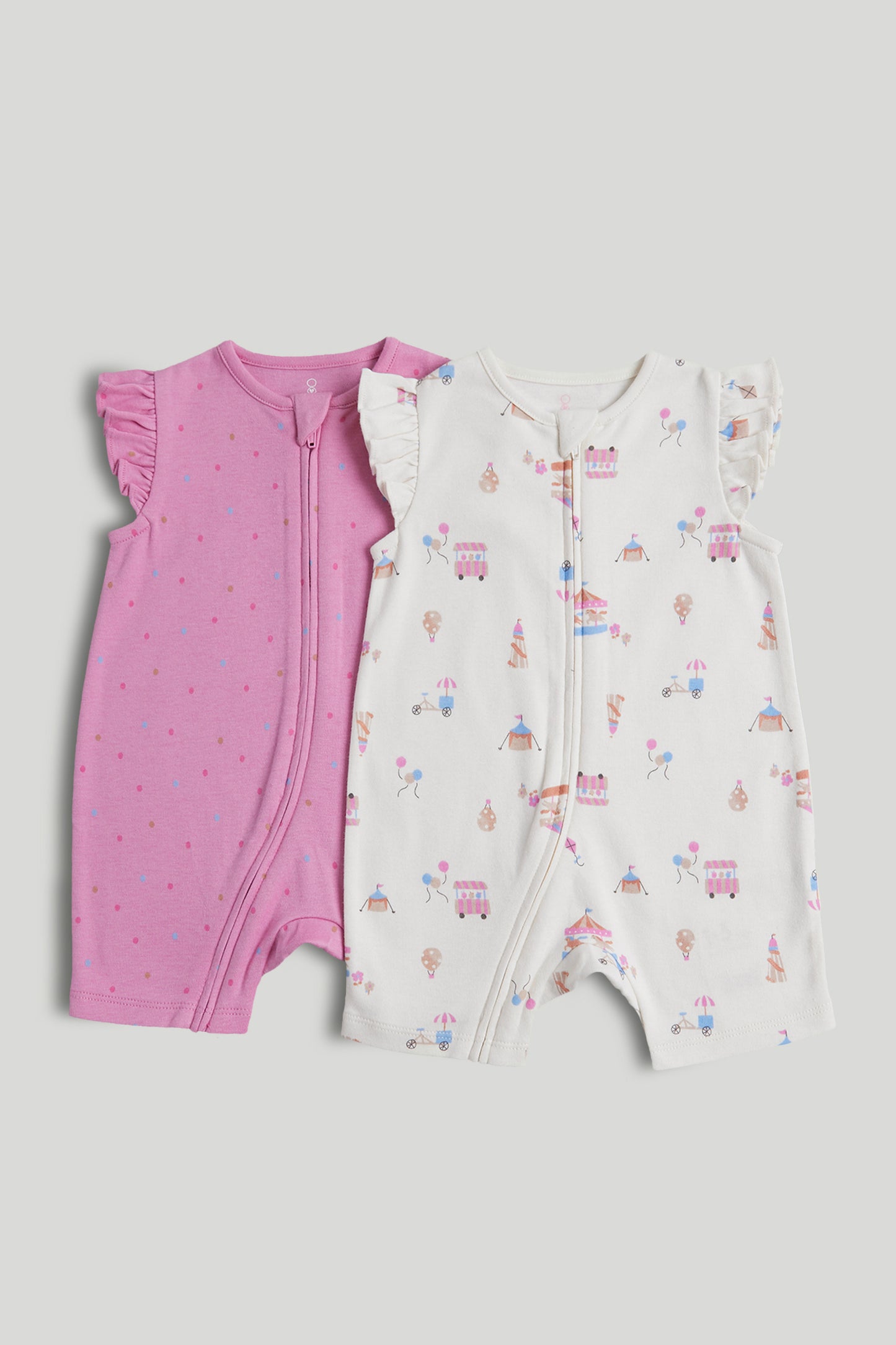 2 Pack Carnival Rompers