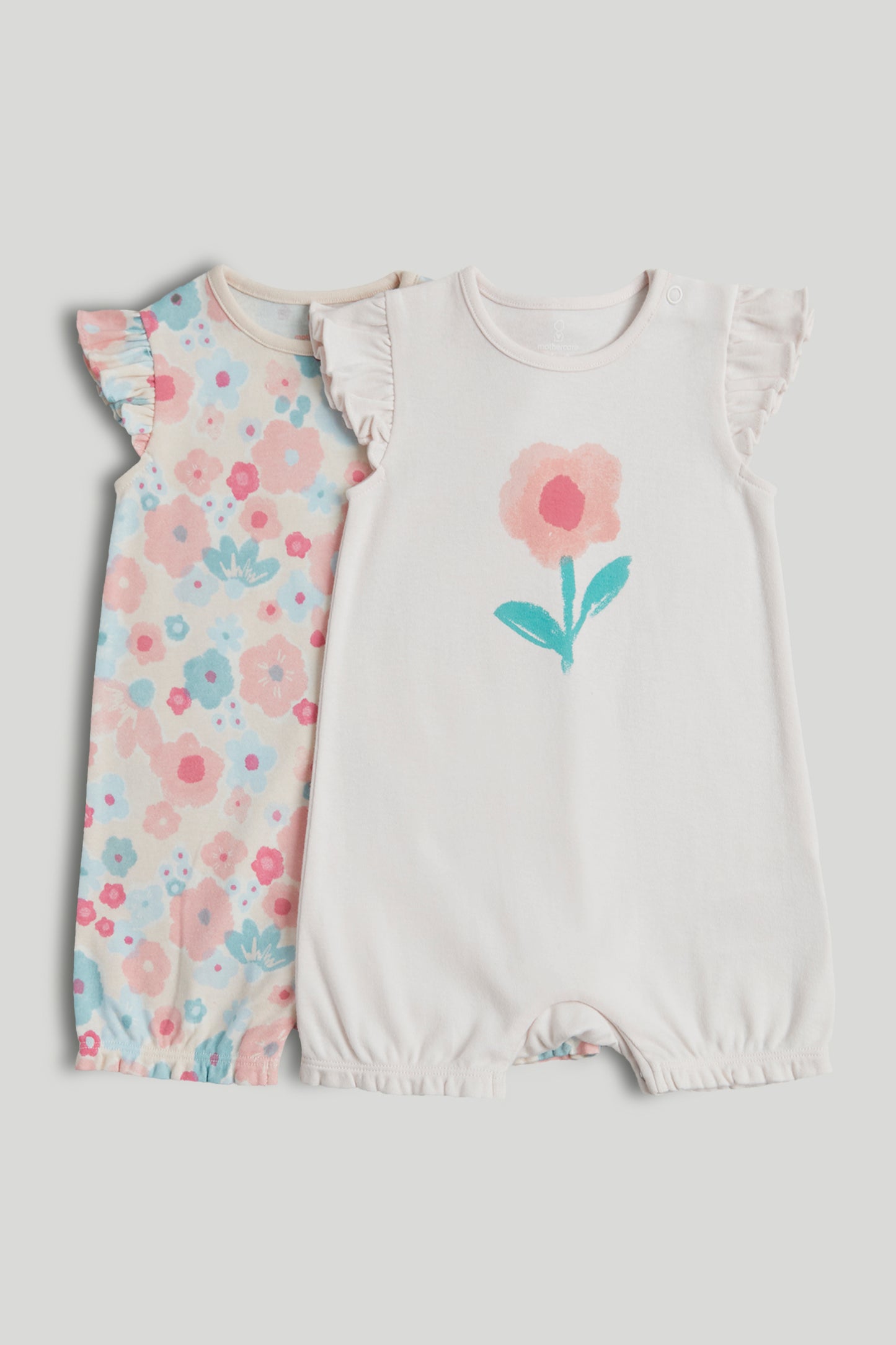 2 Pack Floral Rompers
