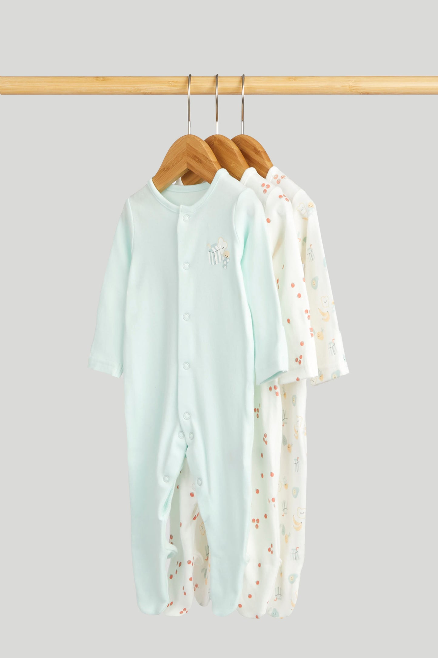 3 Pack Breakfast Friends Sleepsuits