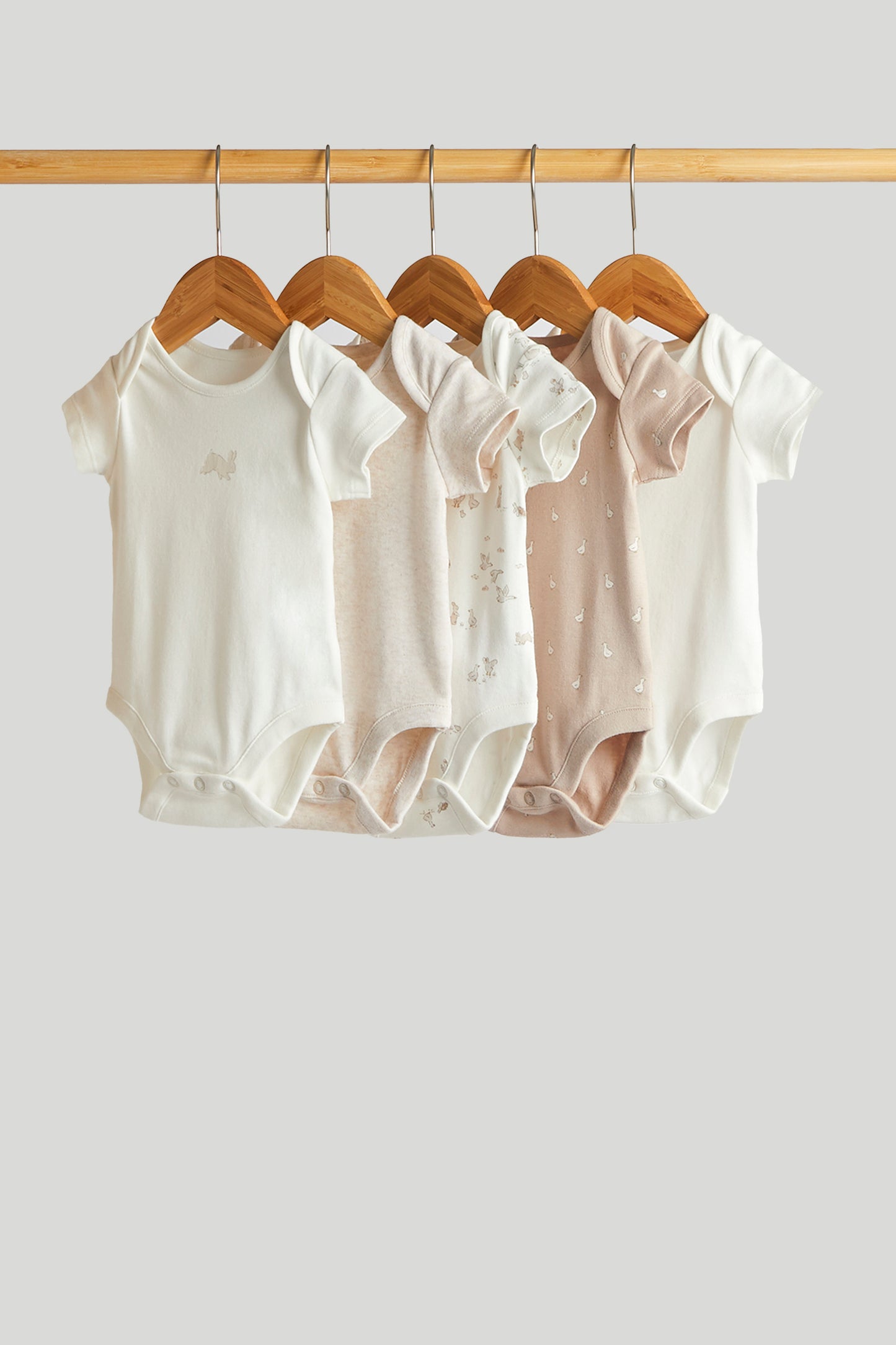 5 Pack My First Short-Sleeved Bodysuits