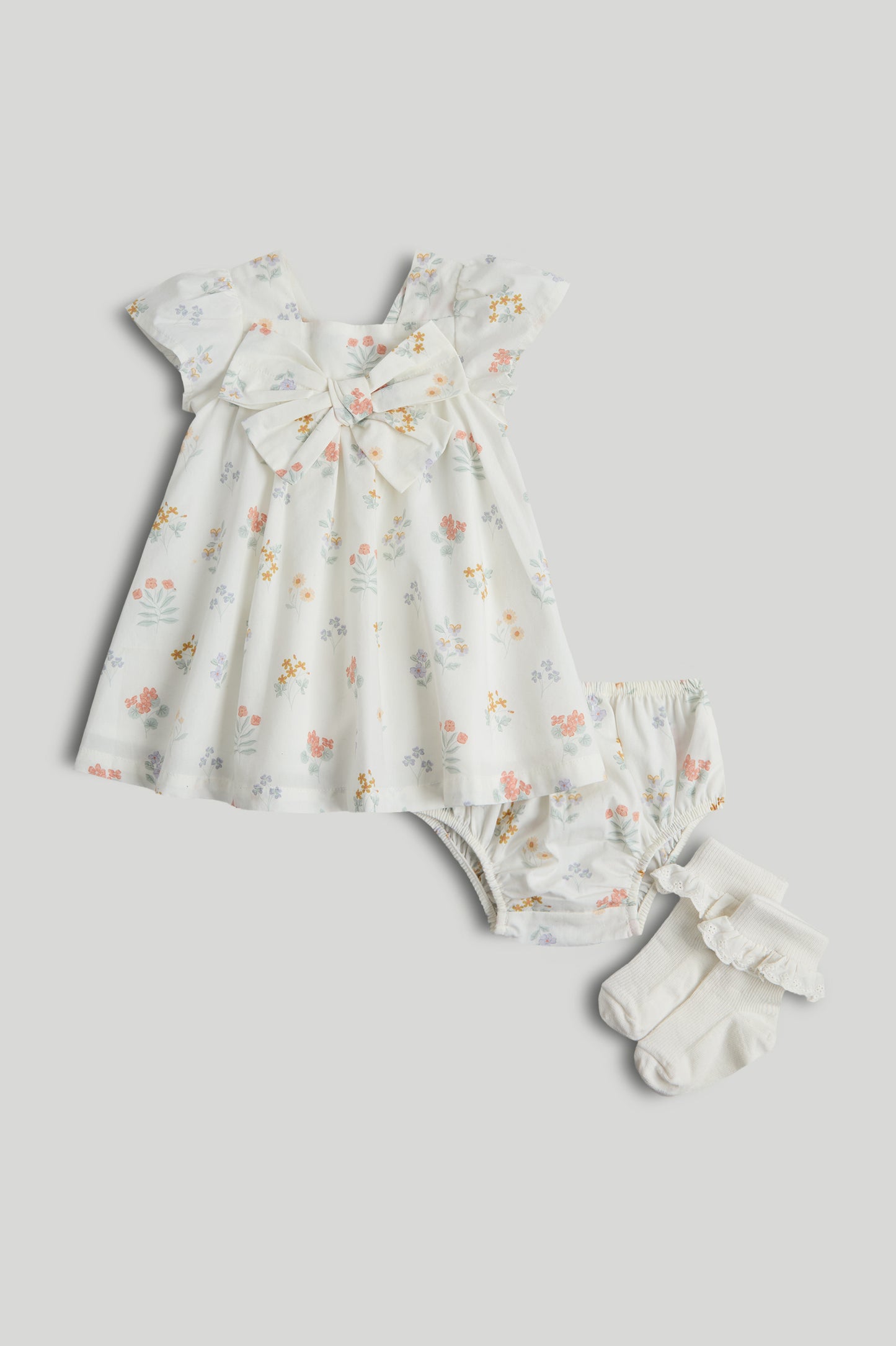 Floral Dress, Knickers And Socks Outfit