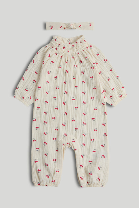 Muslin All-In-One And Headband Outfit