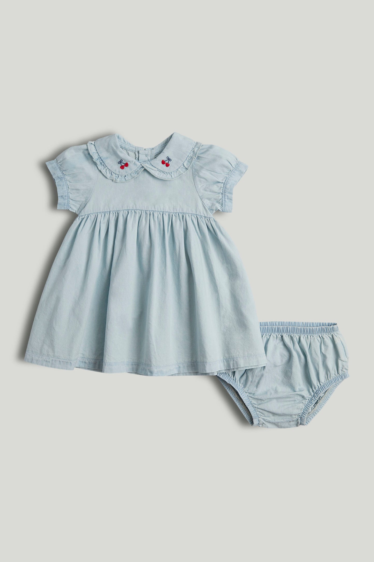 Blue Chambray Dress And Knickers