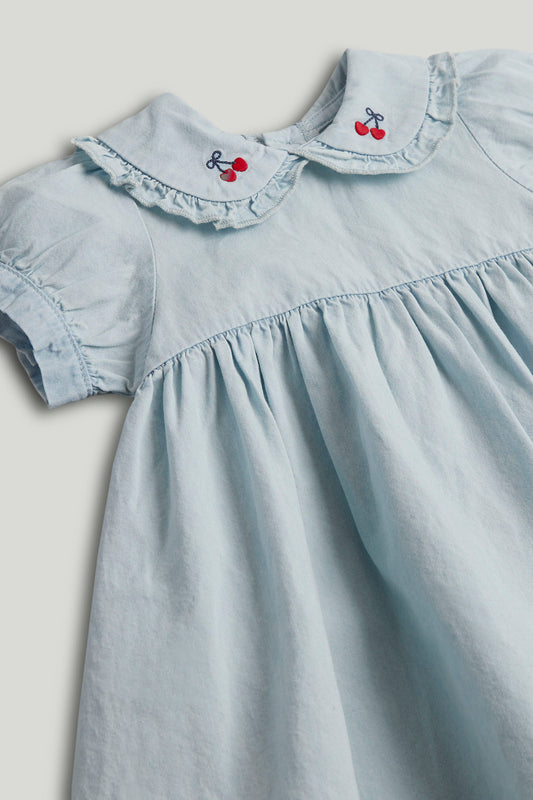 Blue Chambray Dress And Knickers