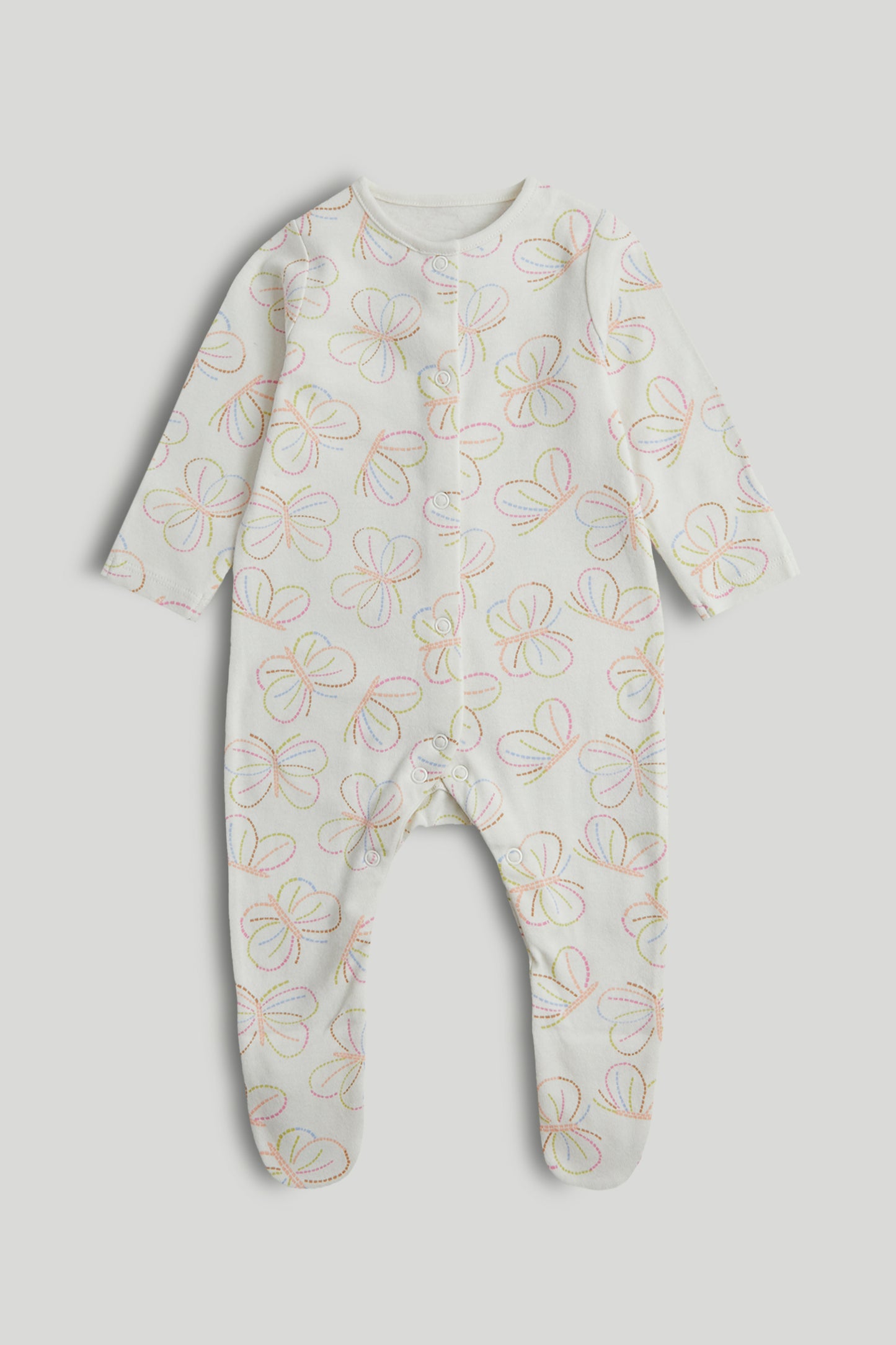 3 Pack Butterfly Sleepsuits
