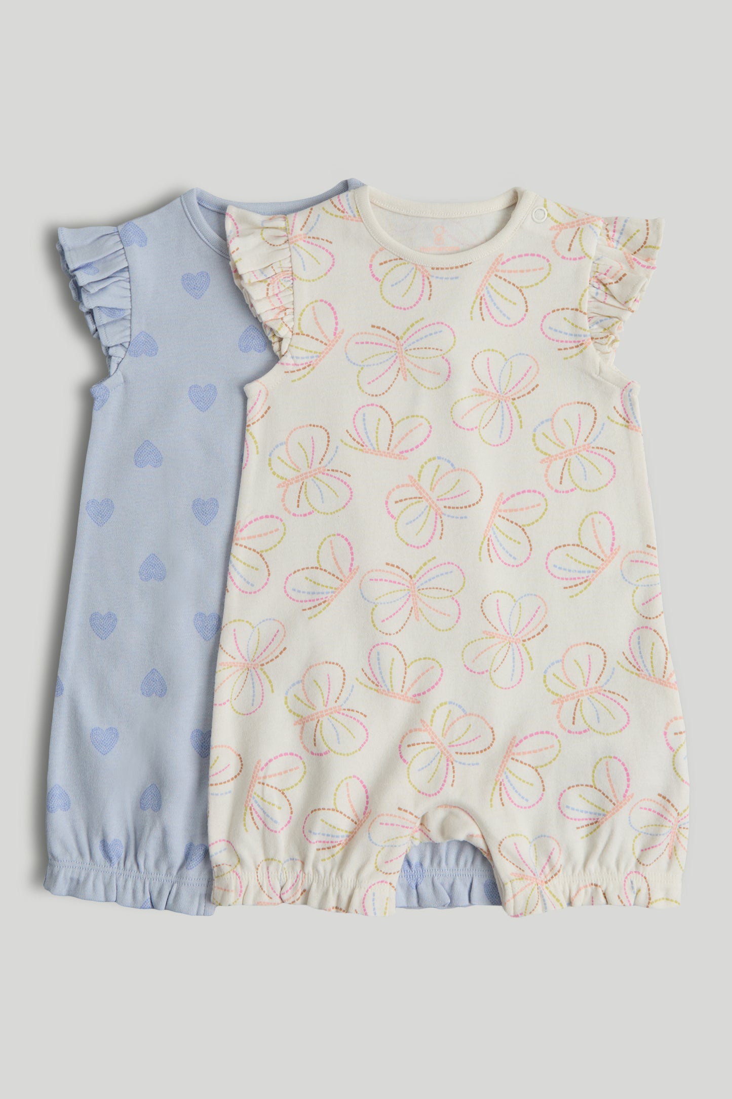 2 Pack Butterfly Rompers