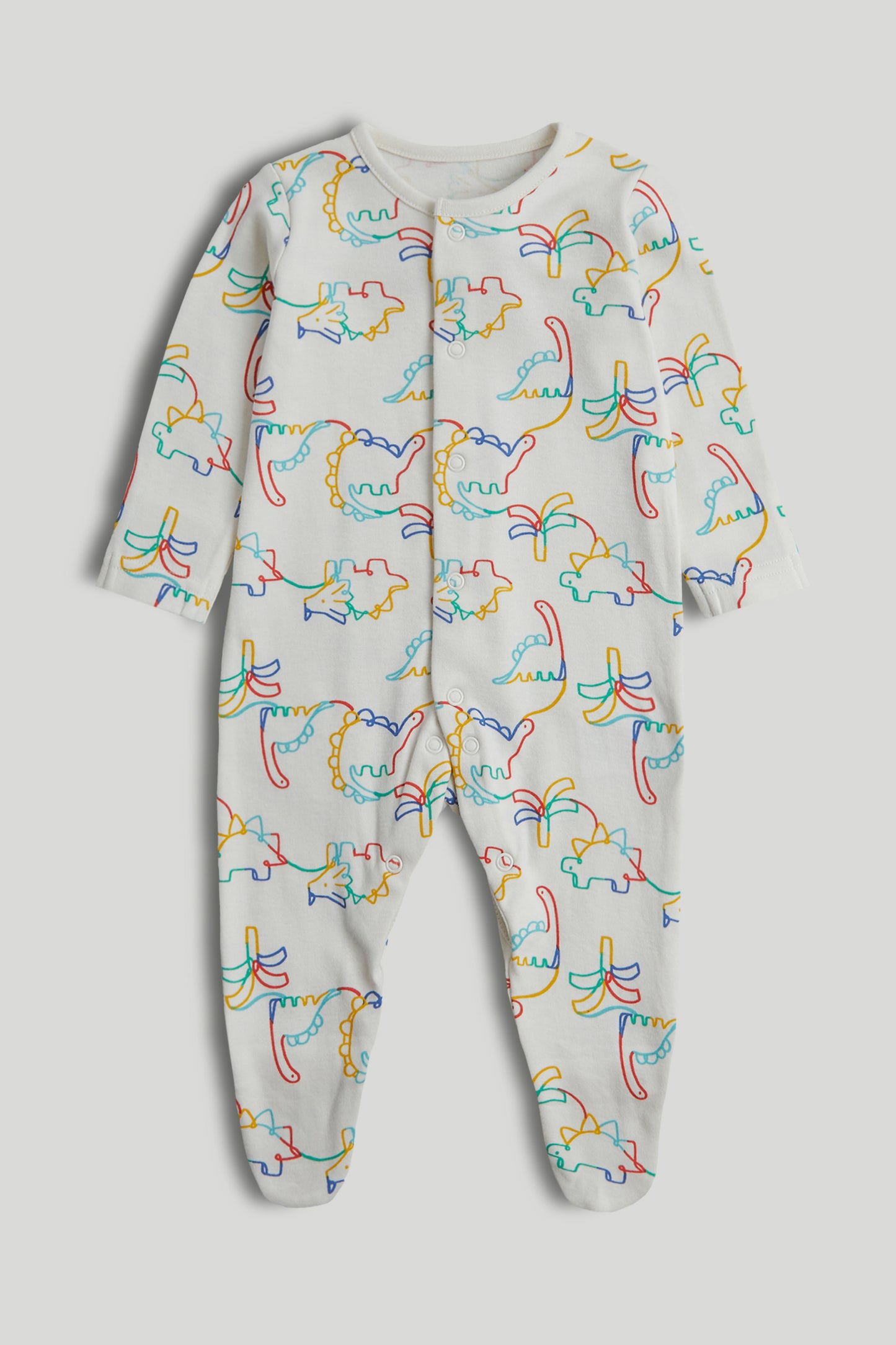 3 Pack Dinosaur Sleepsuits
