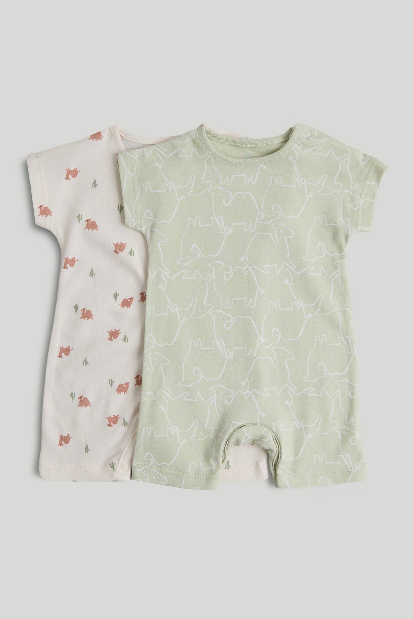 2 Pack Camel Rompers