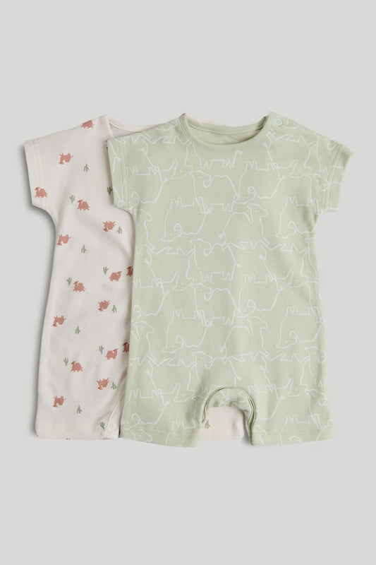 2 Pack Camel Rompers