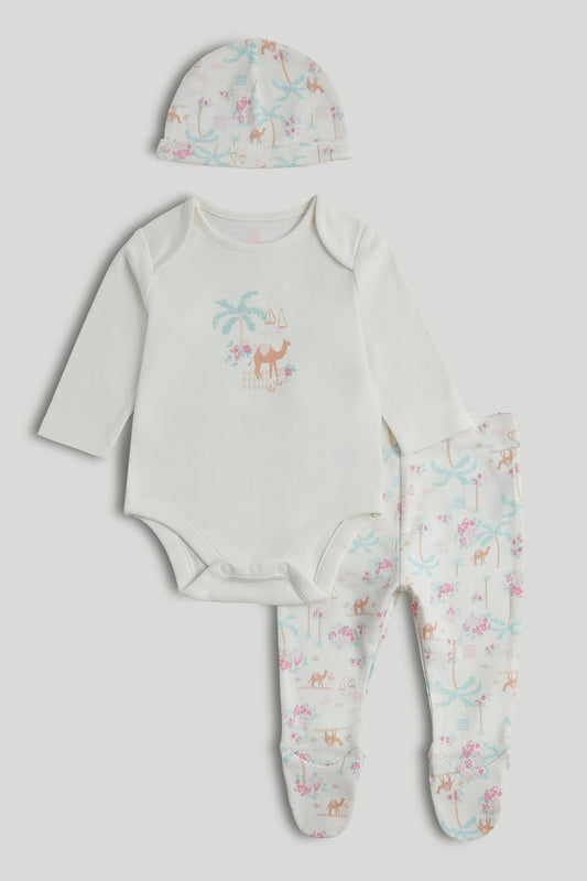 3-Piece Outfit Set-Camel