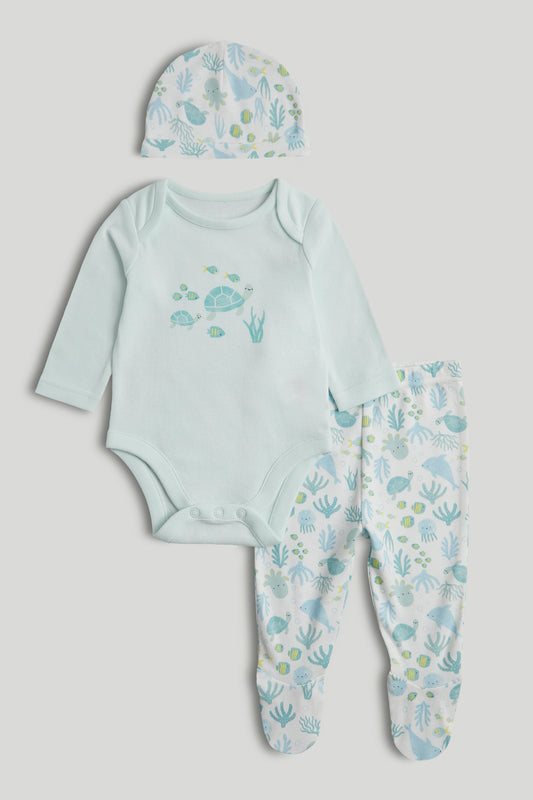3-Piece Outfit Set-Ocean