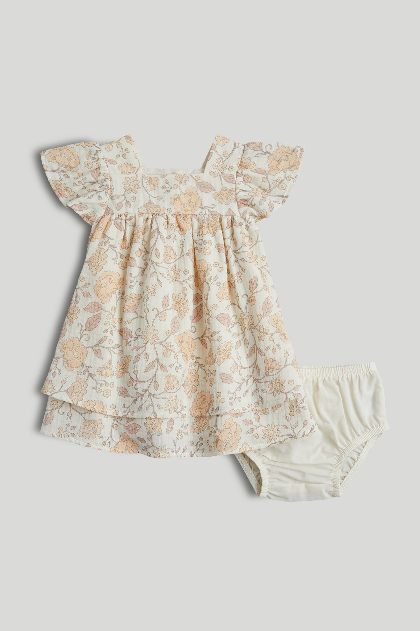 Floral Muslin Dress And Knickers Outfit