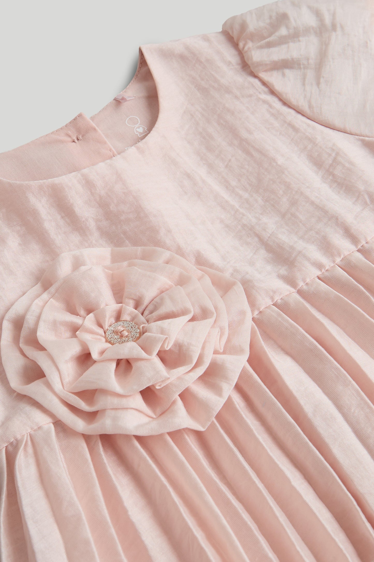 Pink Pleated Dress, Knickers And Headband Outfit
