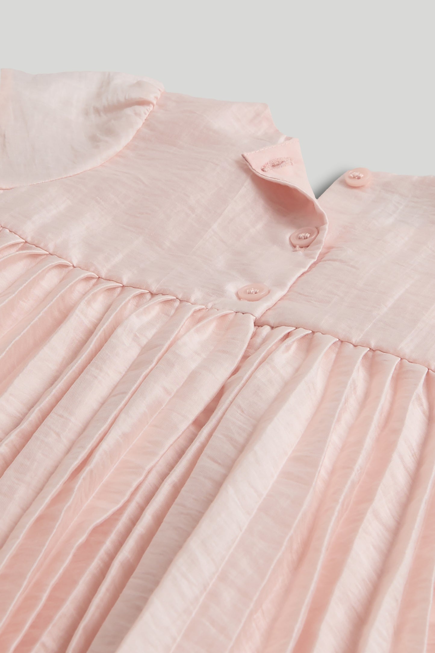 Pink Pleated Dress, Knickers And Headband Outfit