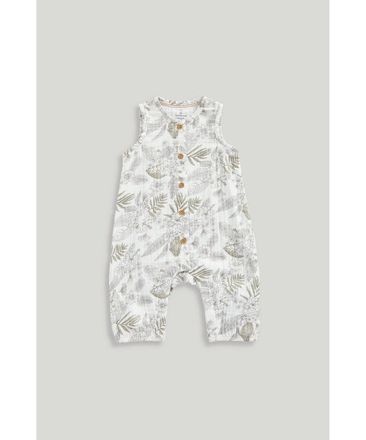 Newborn Boy Neutral Botanicals Romper