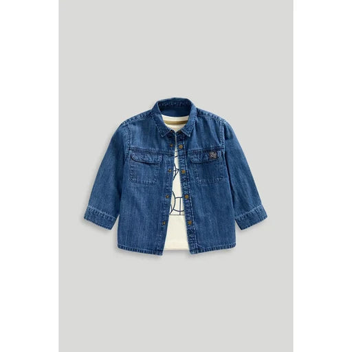 Denim Shirt and T-Shirt Set