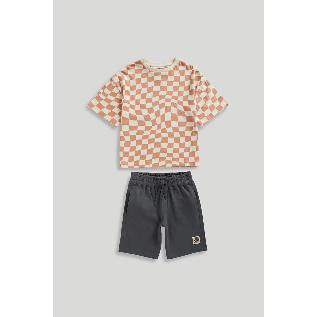 Checkerboard Shirt and Shorts Set