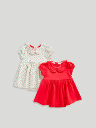 Newborn Girl Cherry Sweet 2Pk Romper Dress